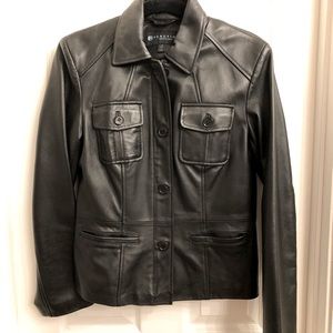 Kenneth Cole Reaction Black Leather Jacket